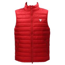 Guess Smanicato Smanicato GJ HODED PUFFER VEST Rosso