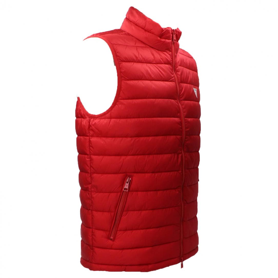 GJ HODED PUFFER VEST Rosso 2