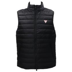 Guess Smanicato Smanicato GJ HODED PUFFER VEST Nero