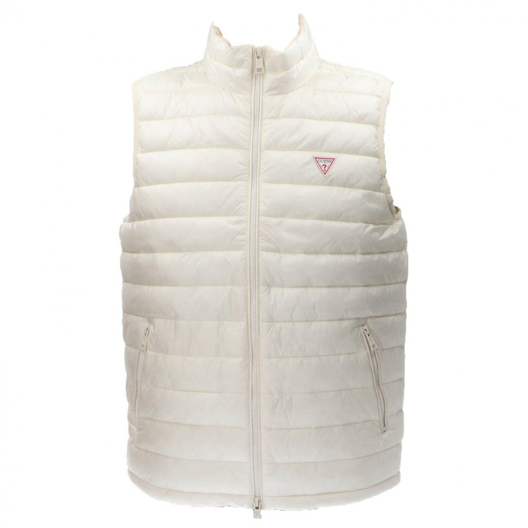 GJ HODED PUFFER VEST Bianco Panna 1