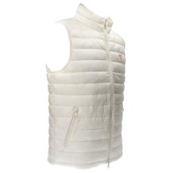 Smanicato GJ HODED PUFFER VEST Bianco Panna