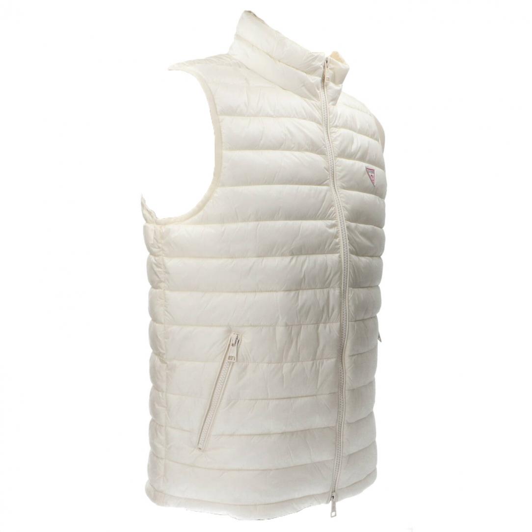 GJ HODED PUFFER VEST Bianco Panna 2