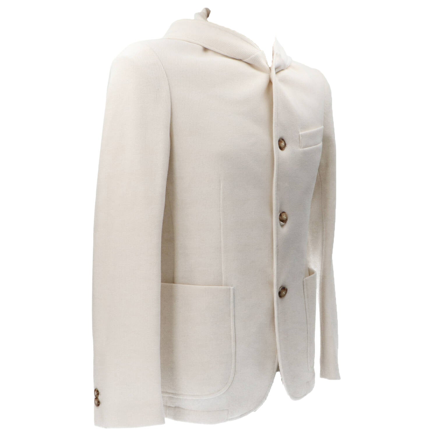 Over D Giacca Giacca GIACCA CAPP MAGLIA G04 Bianco Panna