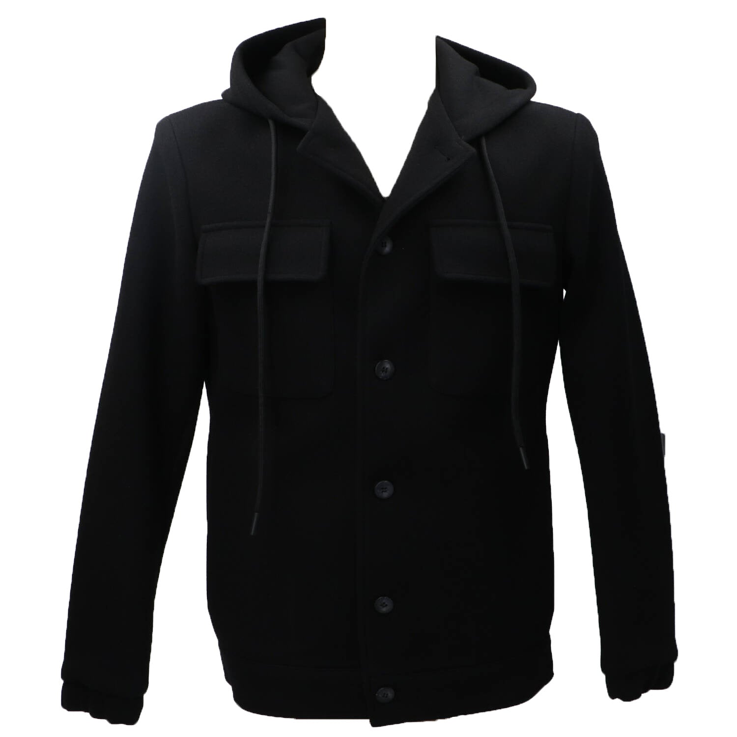 Over D Cappotti Cappotti GIUBBOTTO CAPPUCCIO J48 Nero