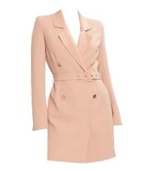 Guess Vestiti Vestiti LEONIE BLAZER BELTED DRESS Beige