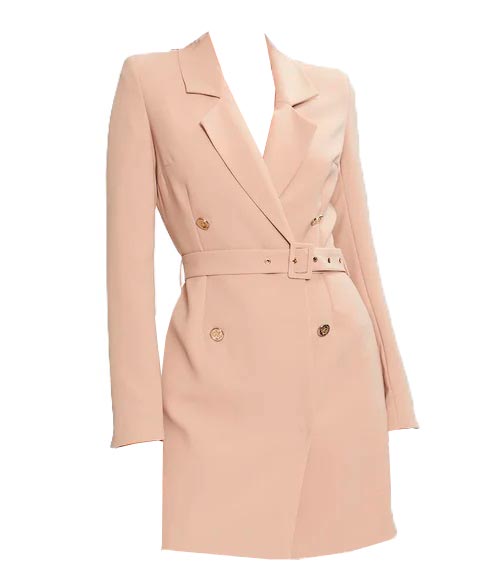 Guess Vestiti Vestiti LEONIE BLAZER BELTED DRESS Beige