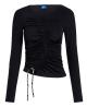 Karl Lagerfeld Top Top KLJ RUCHED TOP 246J1710 Nero - Foto 1