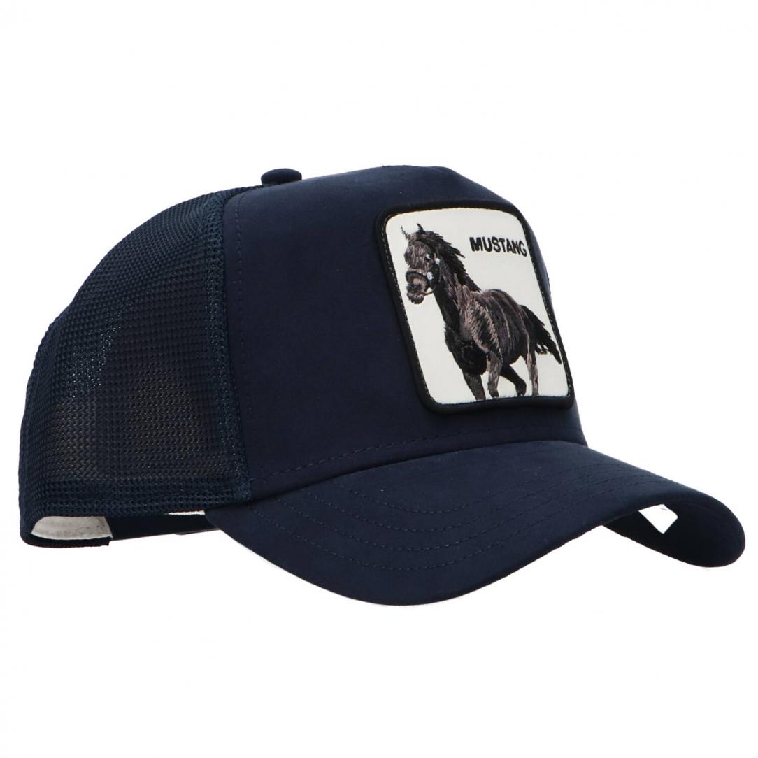 MIX SUEDE ANIMAL CAP Blu Scuro Mustang 3