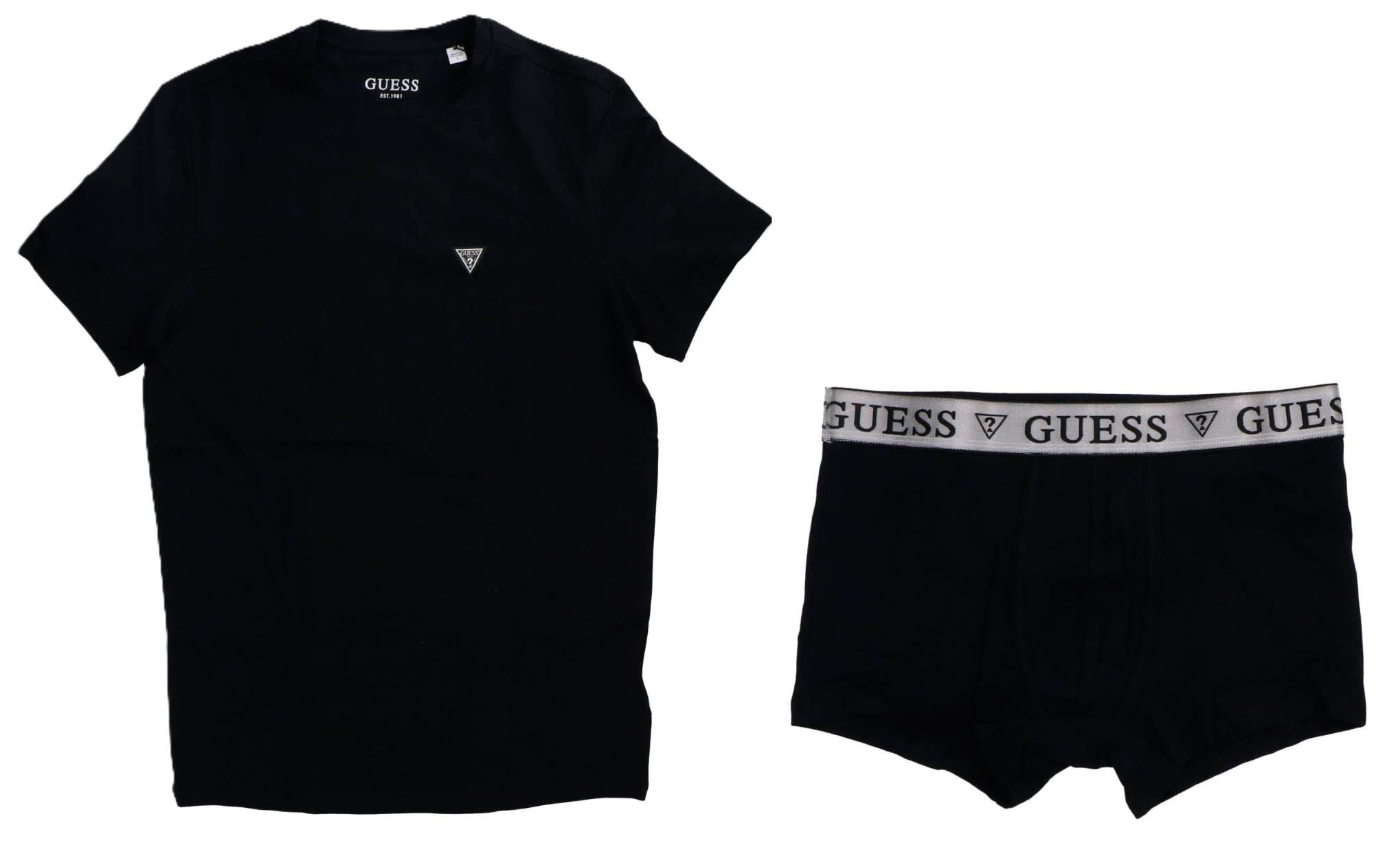 Guess Intimo Intimo TEE+BOXER PACK Nero