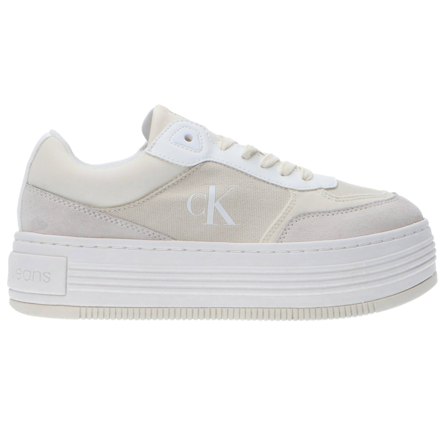 Calvin Klein Sneakers Sneakers BOLD FLATF LOW LACE TUMB Beige tela