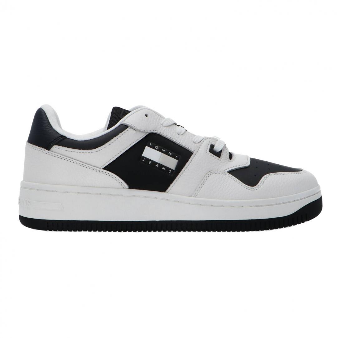 Retro Basket cupsole tumble Bianco Nero 1