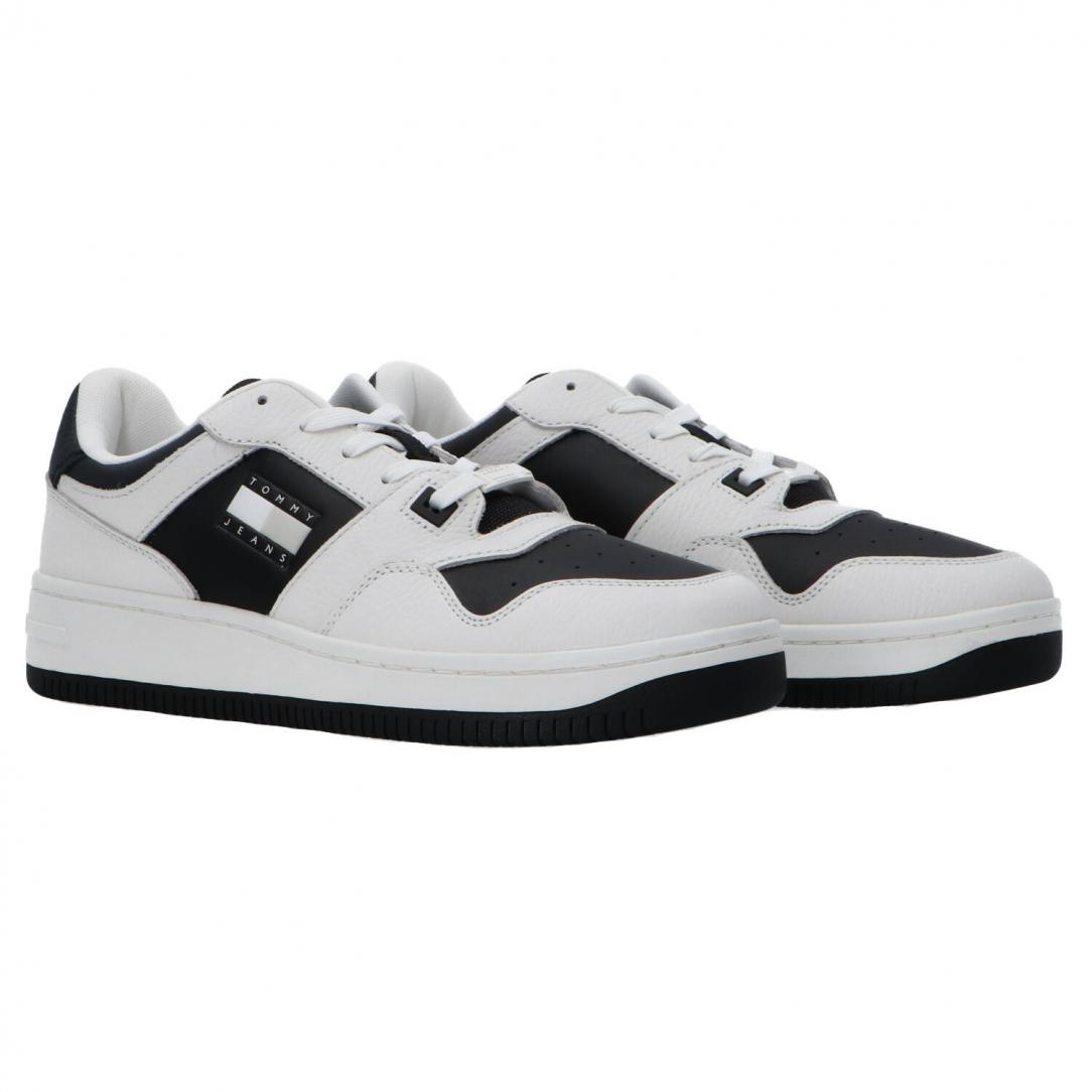 Retro Basket cupsole tumble Bianco Nero 2