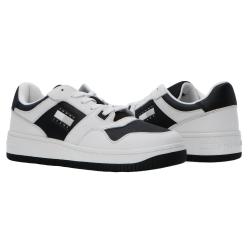 Sneakers Retro Basket cupsole tumble Bianco Nero