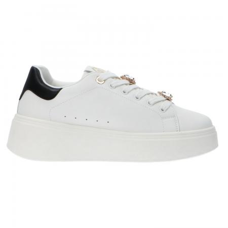 Sneakers Donna GB900 charm logo Bianco