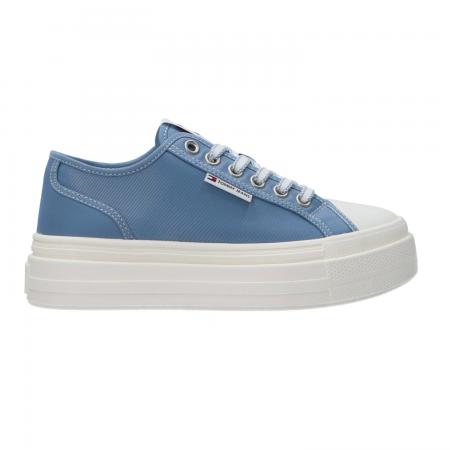 Sneakers Donna FOXING FLATFORM Azzurro