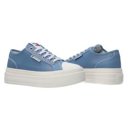 Sneakers FOXING FLATFORM Azzurro