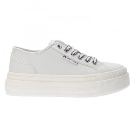 Sneakers Donna FOXING FLATFORM Bianco