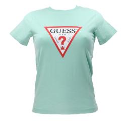Guess T-shirt T-shirt SS CN ORIGINAL TEE Verde Acqua
