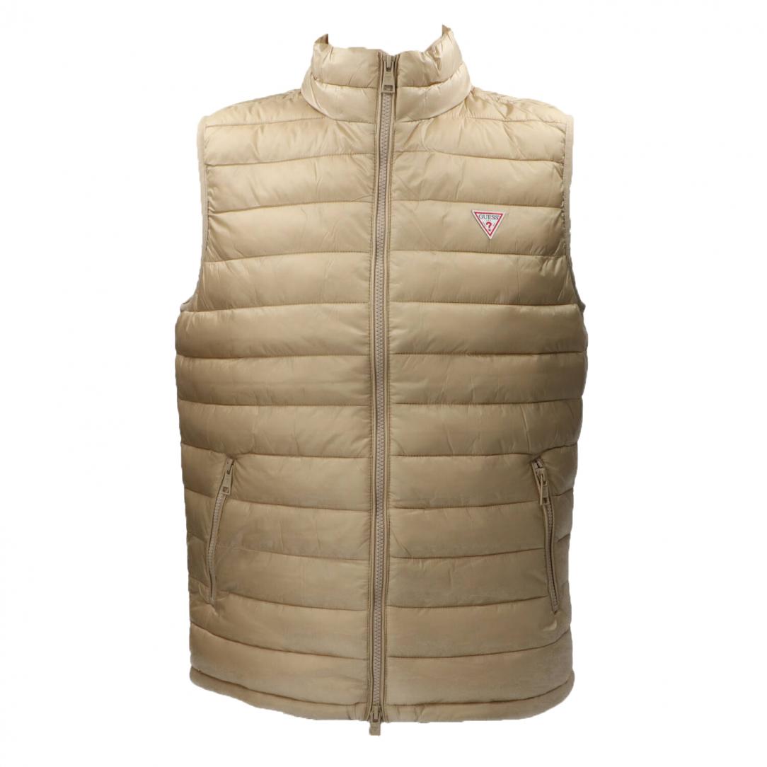 GJ HODED PUFFER VEST Beige 1