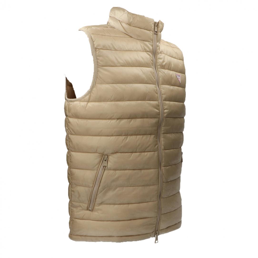 GJ HODED PUFFER VEST Beige 2