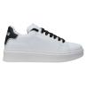 Gaelle Paris Sneakers Sneakers Ecopelle rubber patch linea GACA Bianco stringhe nere - Foto 1