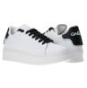 Gaelle Paris Sneakers Sneakers Ecopelle rubber patch linea GACA Bianco stringhe nere - Foto 3