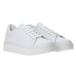 Sneakers Ecopelle rubber patch linea GACA bianco suede