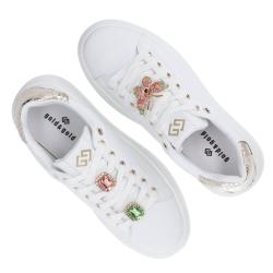 Sneakers GB916 charm logo Oro