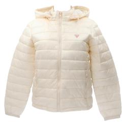 Guess Giubbotti Giubbotti GJ HOODED PUFFER WOMAN Bianco Panna