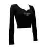 Guess T-shirt T-shirt SUZANNE RIB ACTIVE LS TEE Nero - Foto 2