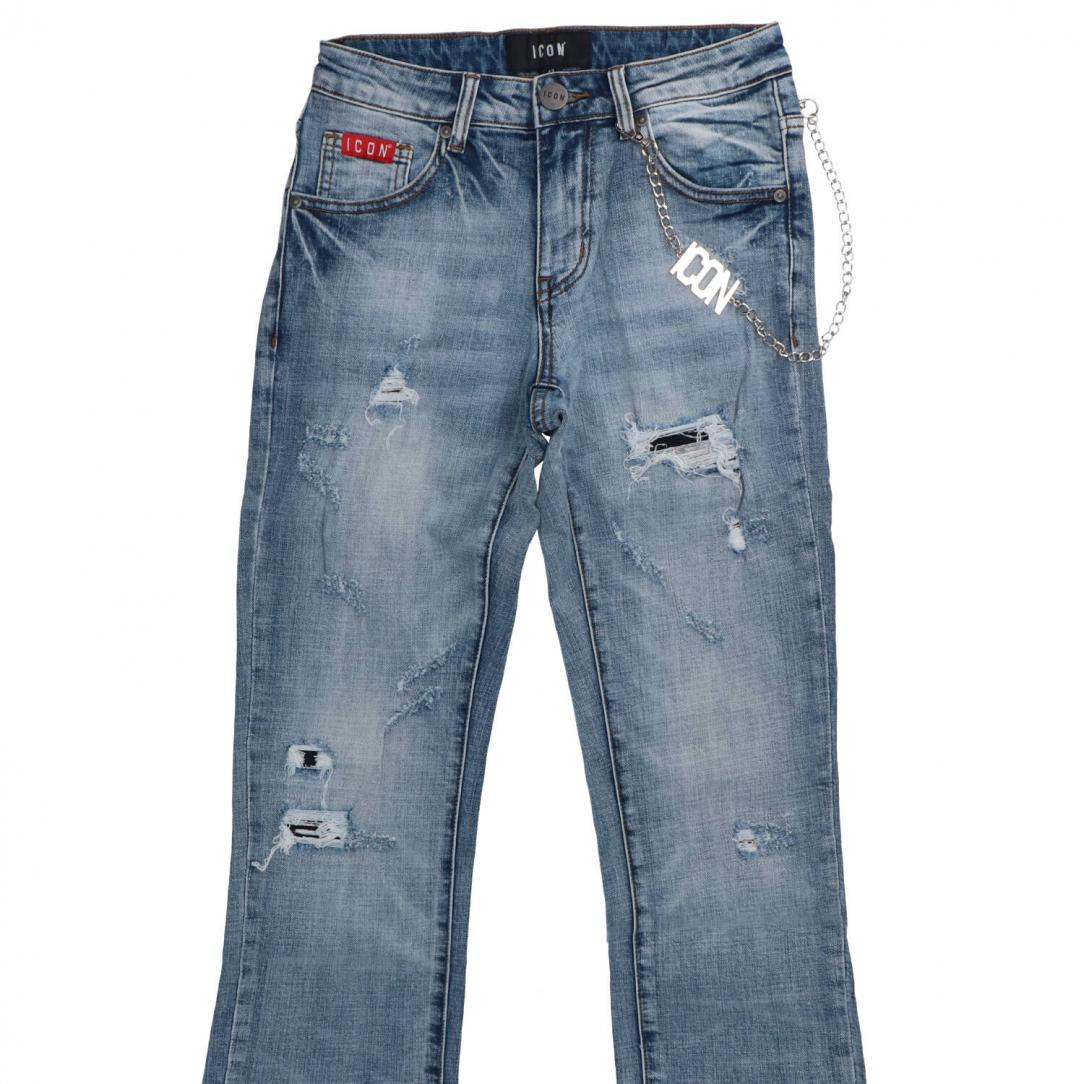 JEANS C/LOGO GRANDE DIETRO Denim Chiaro JEANS C/LOGO GRANDE DIETRO Denim Chiaro 2