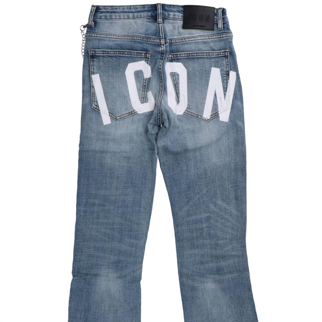 JEANS C/LOGO GRANDE DIETRO Denim Chiaro JEANS C/LOGO GRANDE DIETRO Denim Chiaro 3