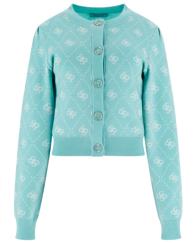 Guess Cardigan Cardigan SARAH 4G CARDI Verde Acqua