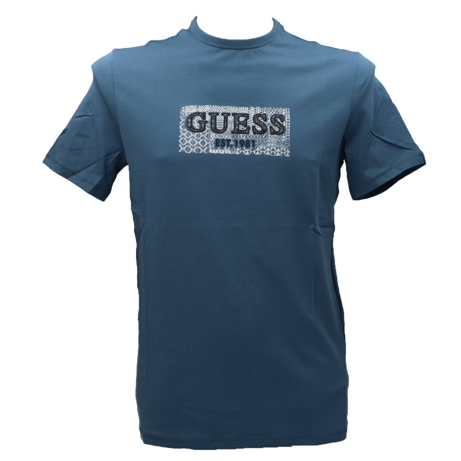Guess T-shirt T-shirt SS CN BOX TEE Blu