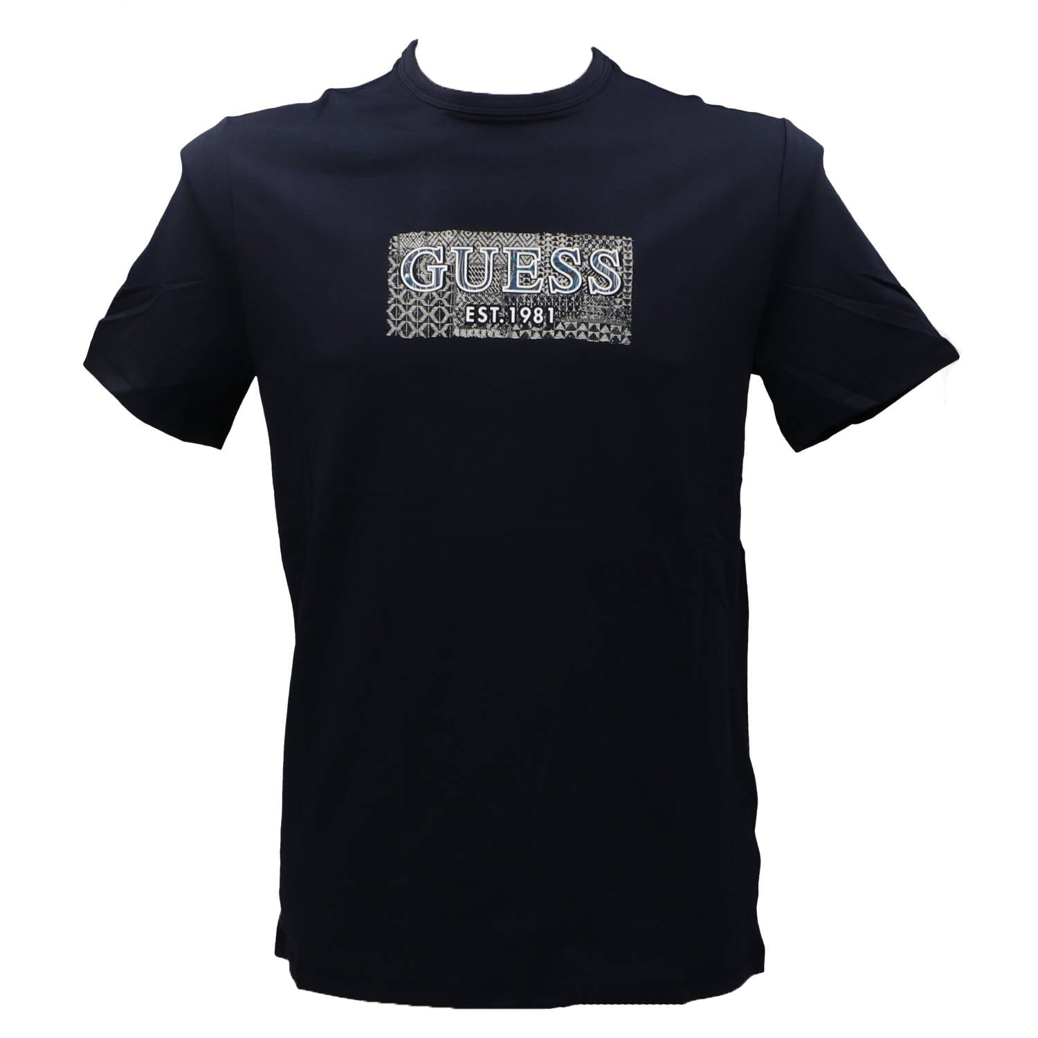 Guess T-shirt T-shirt SS CN BOX TEE Blu Scuro