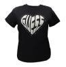 Guess T-shirt T-shirt Julia rhinestone ss Nere - Foto 1
