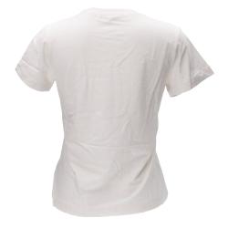 T-shirt Julia rhinestone ss Bianco panna