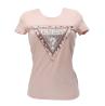 Guess T-shirt T-shirt SS CN CHEETA LOGO TRIANGLE TEE Rosa - Foto 1