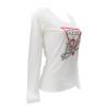 Guess T-shirt T-shirt LS CN TRIANGLE LOVE TEE Bianco - Foto 3