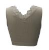 Guess Top Top RAQUEL LACE SEAMLESS TOP SWTR Verde Militare - Foto 4