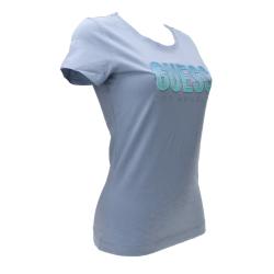 T-shirt CN SS GLITTER DEGRADE LOGO TEE Azzurro