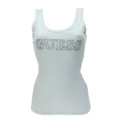 Guess Canotte Canotte SL EMBELLISHED LOGO TANK TOP Verde Acqua