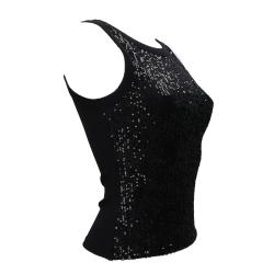 Canotte ALEXIA SEQUINS TANK TOP Nero