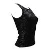 Guess Canotte Canotte ALEXIA SEQUINS TANK TOP Nero - Foto 2