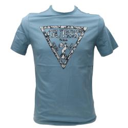 Guess T-shirt T-shirt SS CN TRIANGLE TEE Azzurro