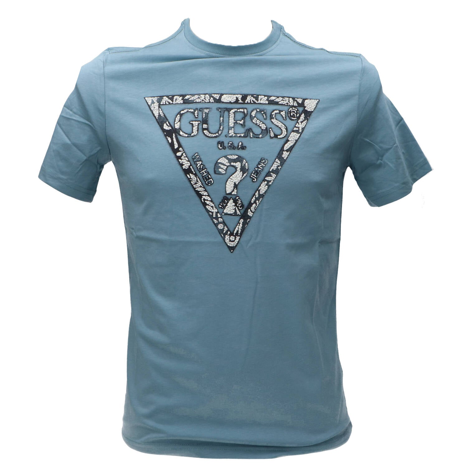 Guess T-shirt T-shirt SS CN TRIANGLE TEE Azzurro