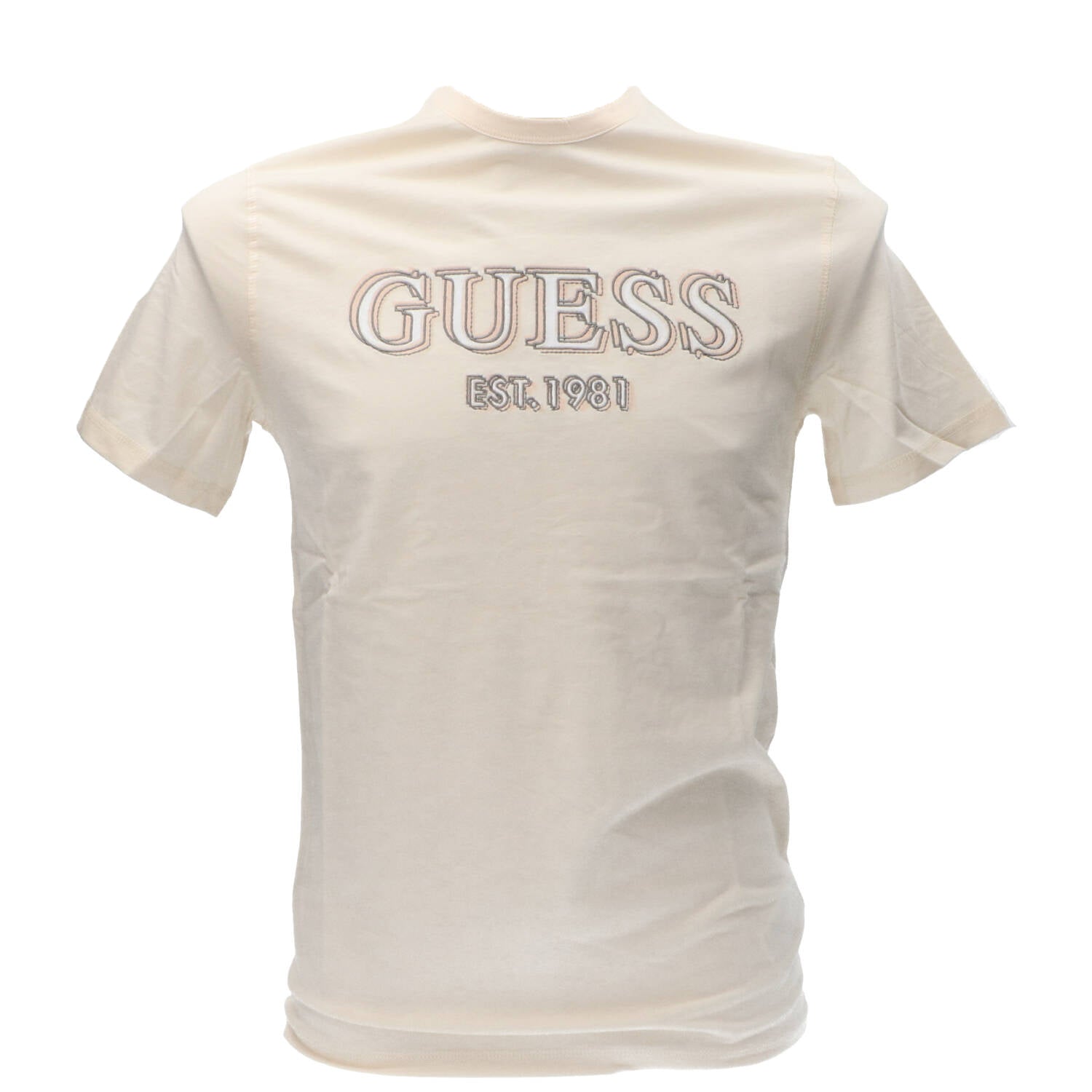 Guess T-shirt T-shirt SS CN GUESS LOGO TEE Beige Panna