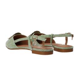 Decolletes GD215-1 rasoterra intreccio Verde