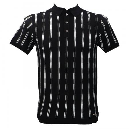 Polo Uomo POLO IN MAGLIA Nero Bianco