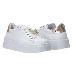 Sneakers Charm logo multicolor Bianco